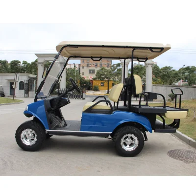 Golf Cart 2+2 plazas Electric Cart azul marino vehículo utilitario Blackroof