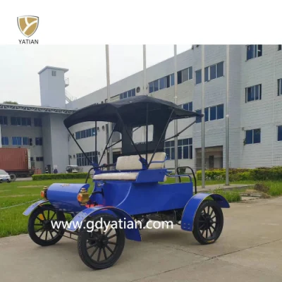 Custom Vintage Electric 4 asientos carritos de golf con asiento de atrás para la venta con la certificación CE