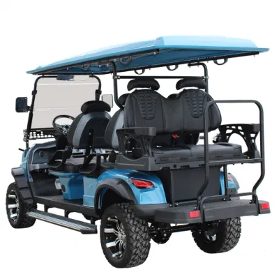 2023 Nuevo Modelo Bx 4+2 asientos Sightseeing Bus Club Carrito eléctrico de Golf buggy Caza Carro con CE DOT New Vehículo de energía