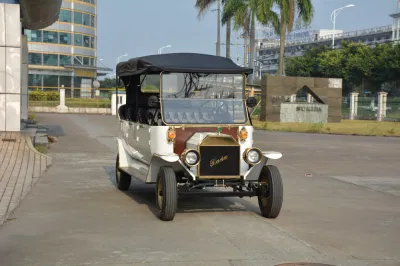 48V de 8 asientos de coches clásicos eléctrico Antique carro de golf con chasis de acero para hacer turismo.
