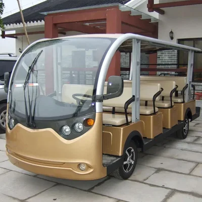 Motor Super Charge 14 asientos autobús turístico eléctrico coche turístico Carrito de Golf Mini Bus