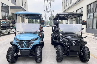 Black 48V Electric Club Carts 2 4 6 8 asientos Carros de golf