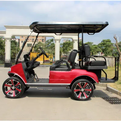 Carrito de Golf de 4 plazas con compartimentos grandes coche eléctrico Rueda de 14 pulgadas