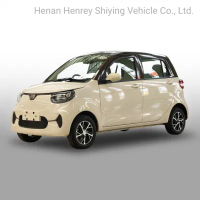Vehículo eléctrico: Coche clásico de color E con 4 asientos para jóvenes.