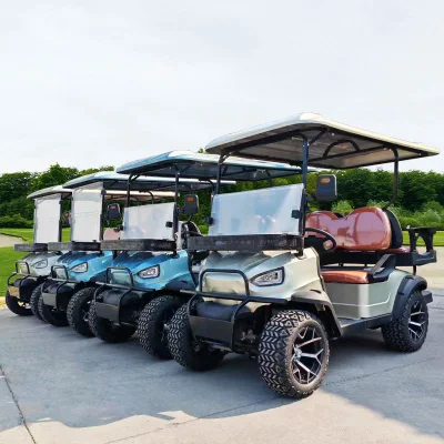 Mejor Marca personalizada Carro de Golf 4 plazas 5 estrellas Scooter motorizado avanzado EV Black Bar American Club Car Golf Buggy for Villages Airport Desert