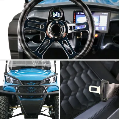 Venta al por mayor Calle Legal Antique 4+2 asientos 4 Wheel Drive Electric Coche eléctrico de carros de golf de litio