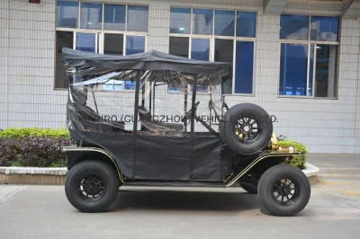 Recorrido turístico eléctrico Vintage Cart con batería de 5 asientos operado Coche clásico