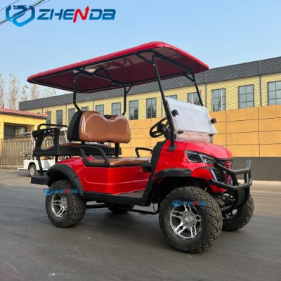 2023 Nuevo Modelo AC Motor 6 asientos Caza Eléctrica Buggy Carrito de Golf