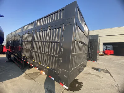 Dashan lado que gira Semi-remolque izquierda y derecha Autodescarga elevada Caja 60t/70t/80t100t Semi-remolque de servicio pesado