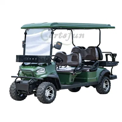 Precio de fábrica 2+2 asientos Gas Electric Golf Cart con plomo-ácido Batería y batería de litio
