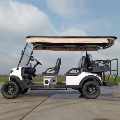 Calle Legal personal levantado Nuevo Modelo de Golf Scooter 48V 72V Caza de batería de litio Buggy de Golf eléctrico 4+2 plazas Carro de Golf