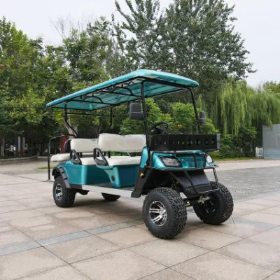 Corriente alterna Dynamo tienen Ready Goods Road off Wheels New OFF Road 4+2 seater Electric Golf Cart for Sale