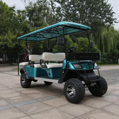 Corriente alterna Dynamo tienen Ready Goods Road off Wheels New OFF Road 4+2 seater Electric Golf Cart for Sale