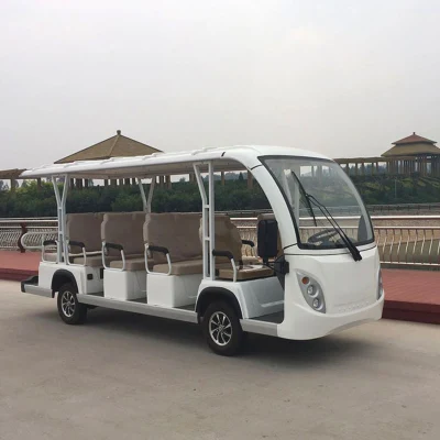Motor Super Charge 14 asientos autobús turístico eléctrico coche turístico Carrito de Golf Mini Bus