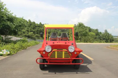 Vehículo de recorrido turístico eléctrico vehículo de golf eléctrico (rojo+amarillo)