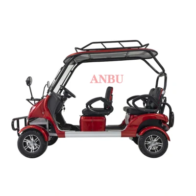 Cuatro ruedas, cuatro asientos, coche de golf eléctrico, coche de turismo, motor de 2500W.