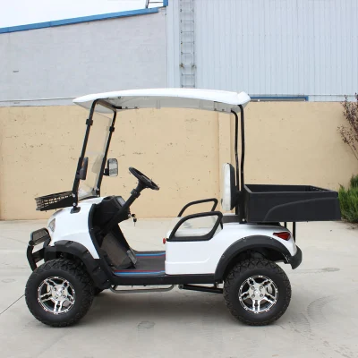 Batería 2 asientos autobús turístico Carro de Golf con trasero Caja de carga