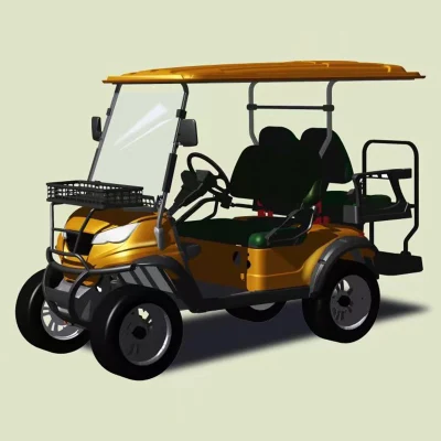 48/72V estilo exclusivo Aerfa Moda moderna 2023 Diseño completamente nuevo 4 asientos de turismo Bus Club coche eléctrico batería de litio Golf Carrito de caza con CE DOT