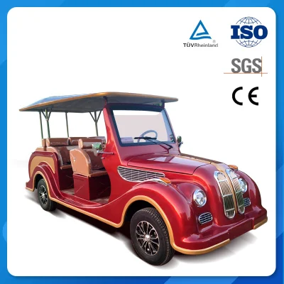 Al por mayor batería de ruedas de lujo mini asiento de pasajeros vehículo eléctrico Sedan Antique Tourist Club Sightseeing Resort Classic Shuttle Retro Vintage Coche