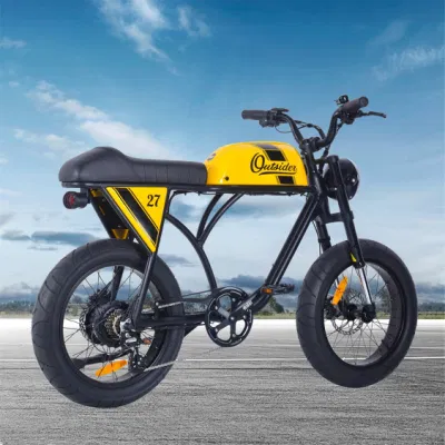 Off Road bicicleta eléctrica para el icono de la moda retro Ebike City Road Bike hombre 750W en bicicleta con suspensión de la horquilla delantera