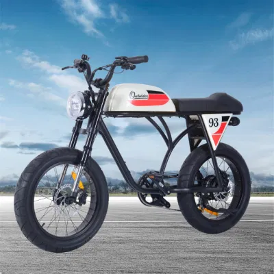 Off Road bicicleta eléctrica para el icono de la moda retro Ebike City Road Bike hombre 750W en bicicleta con suspensión de la horquilla delantera