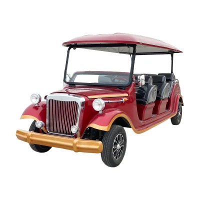 Al por mayor batería de ruedas de lujo mini asiento de pasajeros vehículo eléctrico Sedan Antique Tourist Club Sightseeing Resort Classic Shuttle Retro Vintage Coche