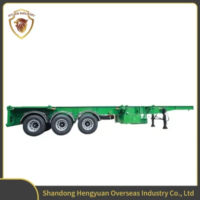 Fábrica Venta directa vehículo utilitario 50tons 3 chasis de contenedor de ejes 12units camión de remolque Semitrailer Skeleton con 40ft Twist Lock