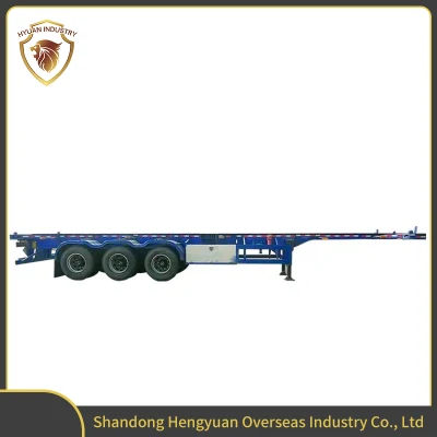 Fábrica Venta directa vehículo utilitario 50tons 3 chasis de contenedor de ejes 12units camión de remolque Semitrailer Skeleton con 40ft Twist Lock