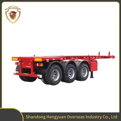 Fábrica Venta directa vehículo utilitario 50tons 3 chasis de contenedor de ejes 12units camión de remolque Semitrailer Skeleton con 40ft Twist Lock
