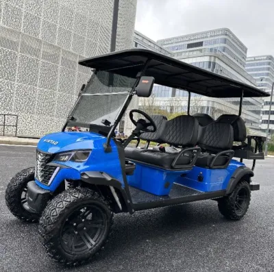 Alta calidad 6 pasajeros 4+2 asientos 72V 5kw coche turístico Carrito eléctrico de Golf