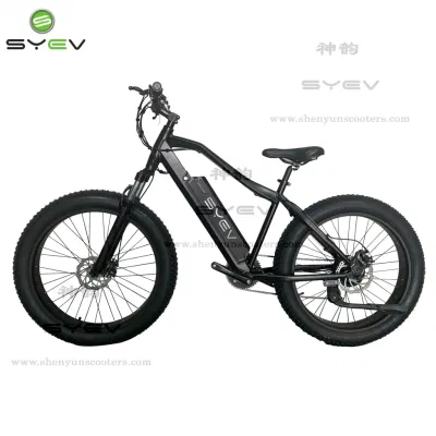 China de fábrica Shenyun Top Venta de aleación de aluminio de alta velocidad de 26&quot; de los neumáticos de la grasa bicicleta eléctrica para la Juventud
