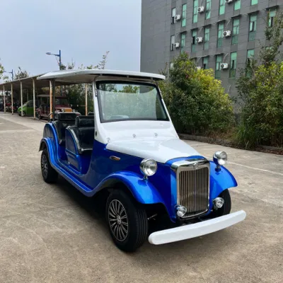 6 asientos coche eléctrico de visita Precio Custom Vintage Classic Golf Carro de visita turística Patrulla de coches