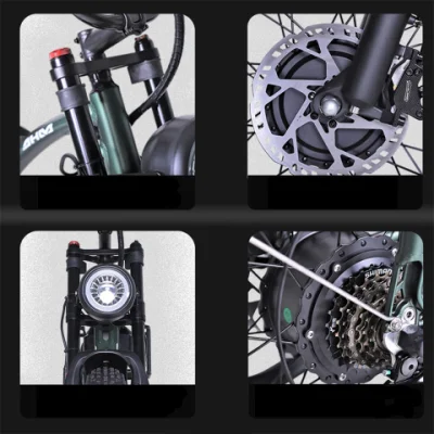 48V 2000W Motor delantero y trasero vehículo eléctrico de doble tracción Con cesta Retro fuera de carretera Fat Tire eléctrico asistir bicicleta con 18,2ah batería