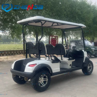Pasajeros 6 Wildcat 48V Carrito de golf eléctrico de baja velocidad del vehículo limusina Lsv seis plazas 48V blanco