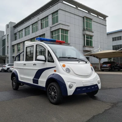 China Lb4XL-4 Coche de Patrulla Eléctrico Puro de 4 Plazas Estilo Policía en Seguridad Pública, Calles Peatonales, Campos de Golf, Atracciones Turísticas, Bienes Raíces.
