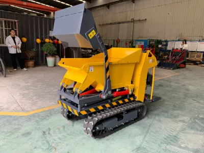 Carga hidráulica completa 500kgs 1ton arranque eléctrico Servicio de orugas Mini Dúmper de oruga para la venta