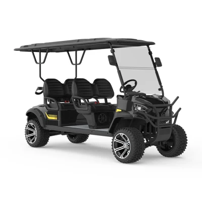 Hotel Beach Luxury 4 Passenger Golf Cart Lithium Battery Club Carro de Golf eléctrico de 4 ruedas