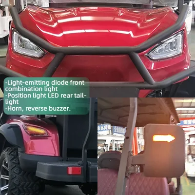 Top of the Range Golf Buggies Orange Free Color personalizado ATV LSV Golf de lujo carros Mini Cooper Electric Golf Cart 4 plazas