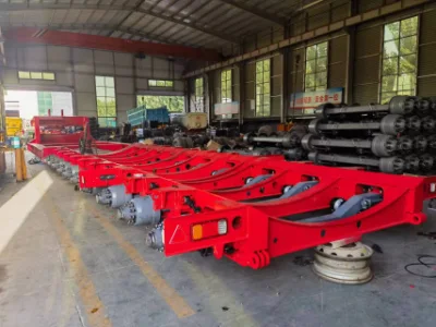200/300/500t Semi Trailers de servicio pesado de cama baja módulos especiales vehículo Para el transporte de puente