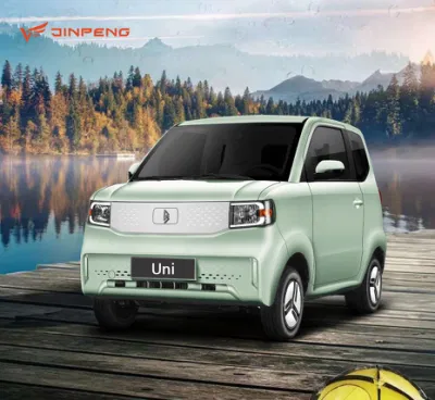 2023 Nuevo Vehículo de Energía Eléctrica de China de Alta Velocidad Mini Coche Eléctrico con Diseño Moderno y Elegante Imagen Inversa 201 km de Autonomía Vehículo de 2 Puertas y 4 Asientos para Desplazamientos.