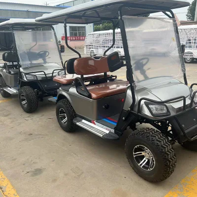 2024 New Design Street Legal Elevó Electric Club Car 4 Seater Golf Cart Acero bastidor Fabricante Electric Golf Cart