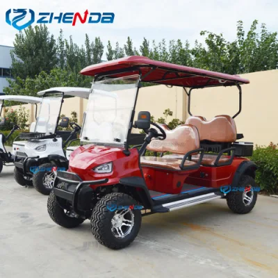 2023 Nuevo Modelo AC Motor 6 asientos Caza Eléctrica Buggy Carrito de Golf