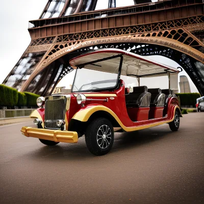 Mejor Color personalizado 11 pasajeros Cesta turística Antigüedades eléctricas Tour Mini Bus 4 fila eléctrico Vintage Classic Precio del coche Para la venta