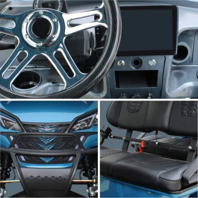 2023 Nuevo Modelo Bx 4+2 asientos Sightseeing Bus Club Carrito eléctrico de Golf buggy Caza Carro con CE DOT New Vehículo de energía