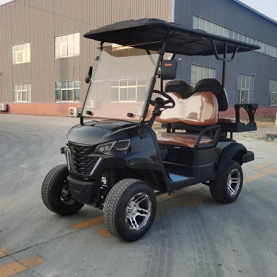 2024 New Design Street Legal Elevó Electric Club Car 4 Seater Golf Cart Acero bastidor Fabricante Electric Golf Cart