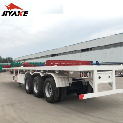 20ft 40ft camión de remolque plano de transporte de contenedores camión de semirremolque Para la venta