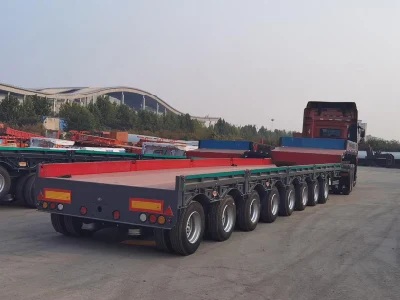 200/300/500t Semi Trailers de servicio pesado de cama baja módulos especiales vehículo Para el transporte de puente