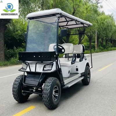 China fabricado con 6 asientos de aluminio eléctrico alimentado por batería Carrito de Golf Calle Legal coche eléctrico para la venta