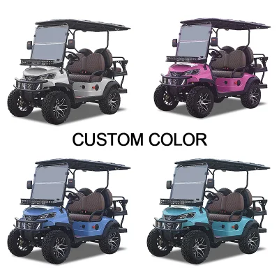 Carrito de Golf eléctrico 4 6 asientos fuera de carretera Golf Cart Street Legal 48V 72V Buggy de Golf
