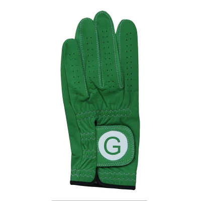 Verde Naranja Plata Turquesa todo Rojo Cabretta cuero Golf Guante